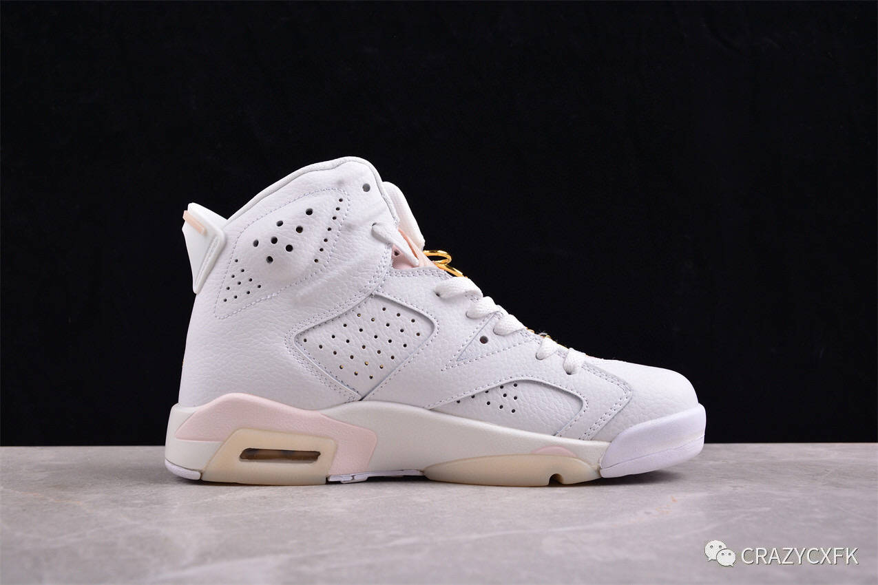 乔丹 air jordan 6 retro gold hoops aj6 明日专属粉白耳环金扣篮球
