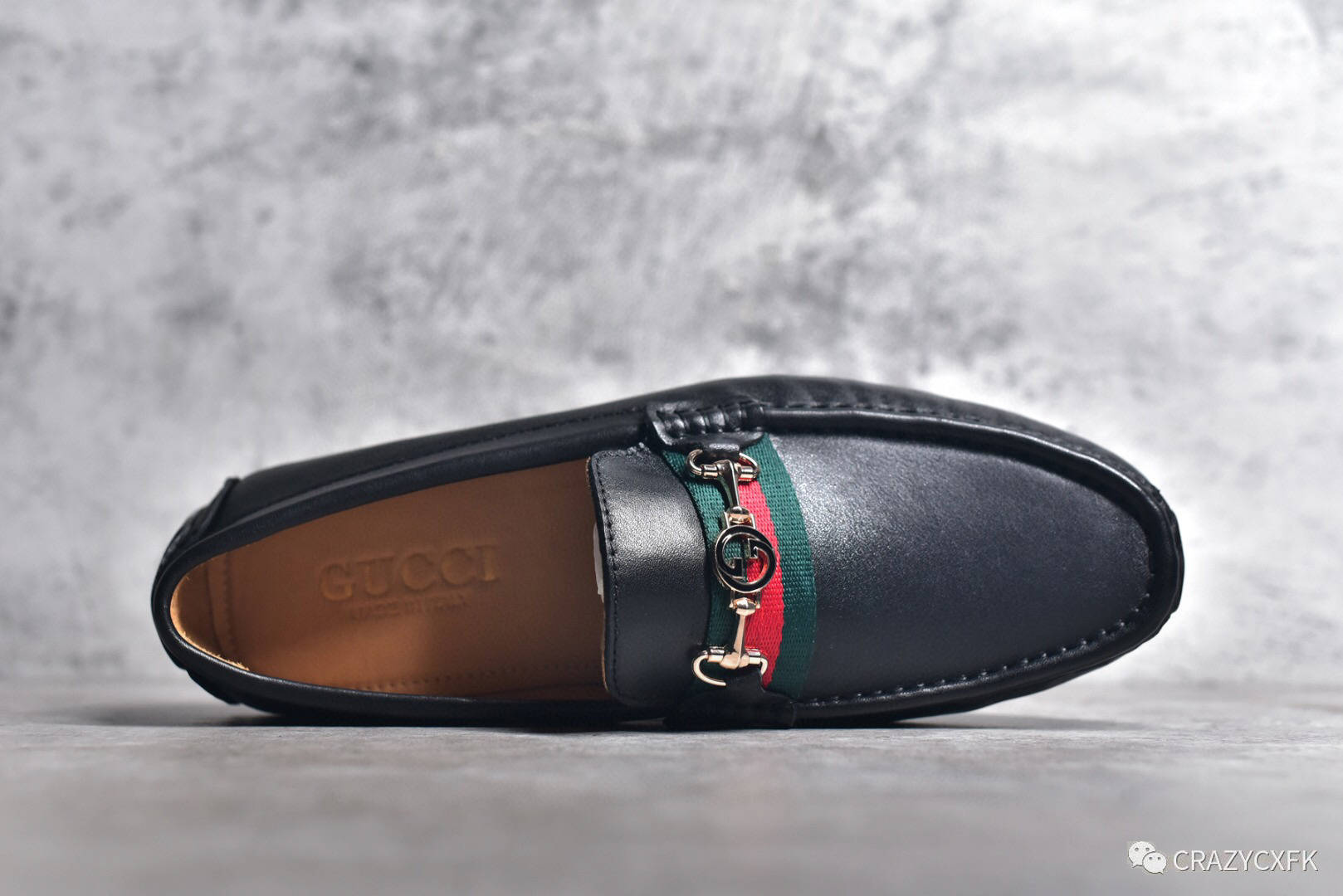 古驰 gucci mens driver with web 德里弗黑绿红织带豆豆鞋乐福鞋