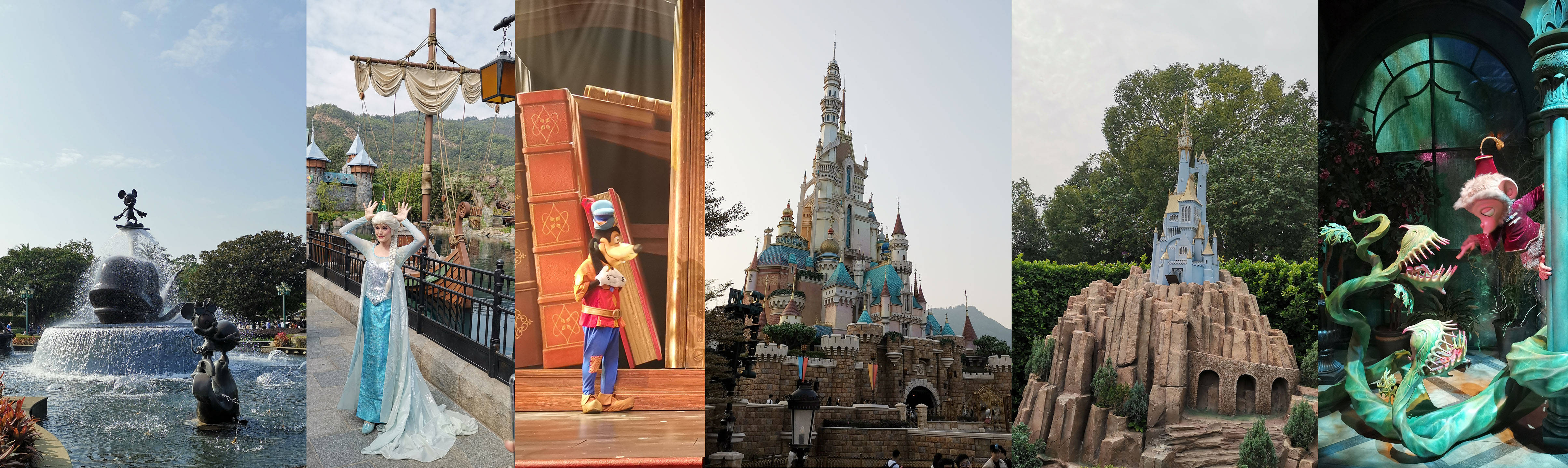 在港迪童话园林中找到了书中说的"美国加州迪士尼乐园睡美人城堡的