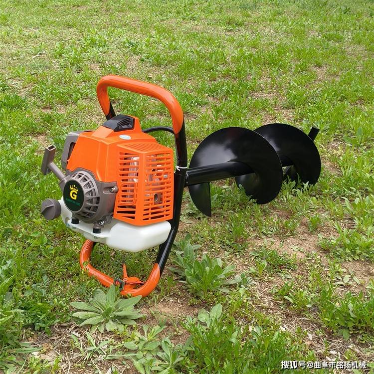 汽油二冲程地钻机 硬土质专用植树挖坑机 手推式独轮打眼机