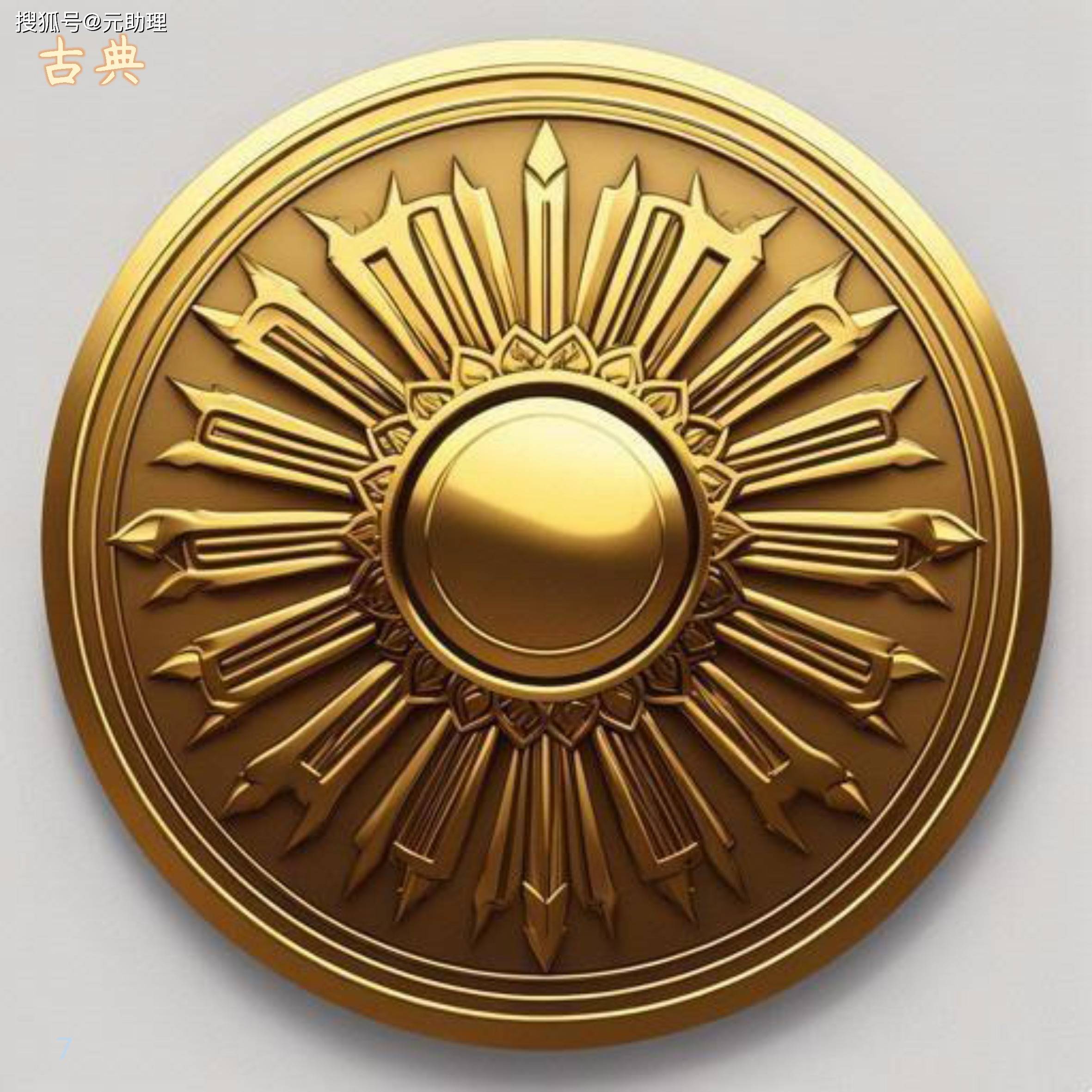 日月,星宇 地,虹光【天相】金色的徽章