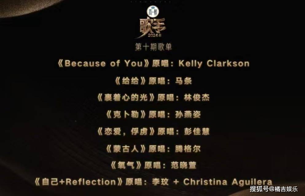 原创            第十期歌手2024歌单，大概淘汰许钧，lenka袭榜成功，守榜汪苏泷-歌手2020第二期谁被淘汰