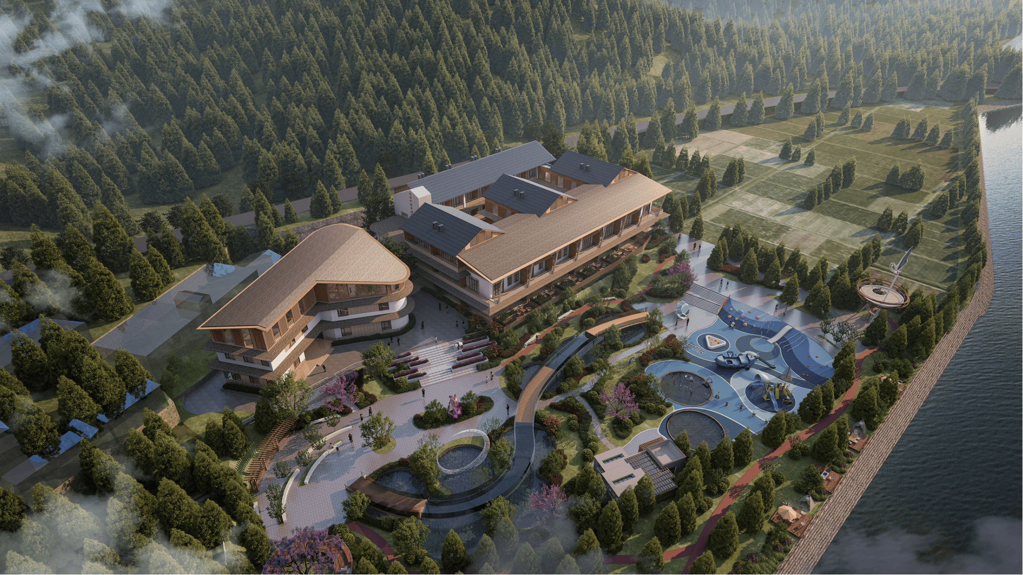 秦岭腹地中的康养文旅设计佛坪楼龙草坪康养中心