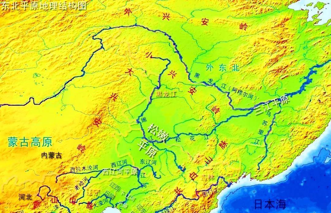 黑龙江流向图图片