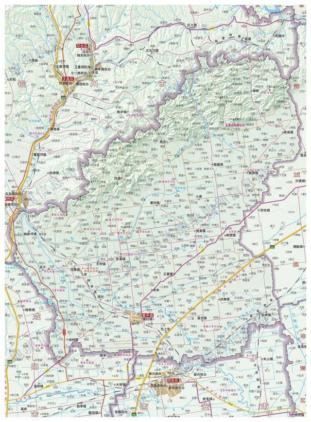 1富平县渭南富平县,韩城市,华阴市与延安的安塞区,延长县位置如图所示