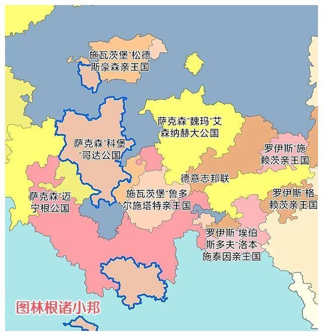 萨克森公国地图图片