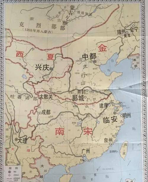 南宋朝地图最大时全图图片