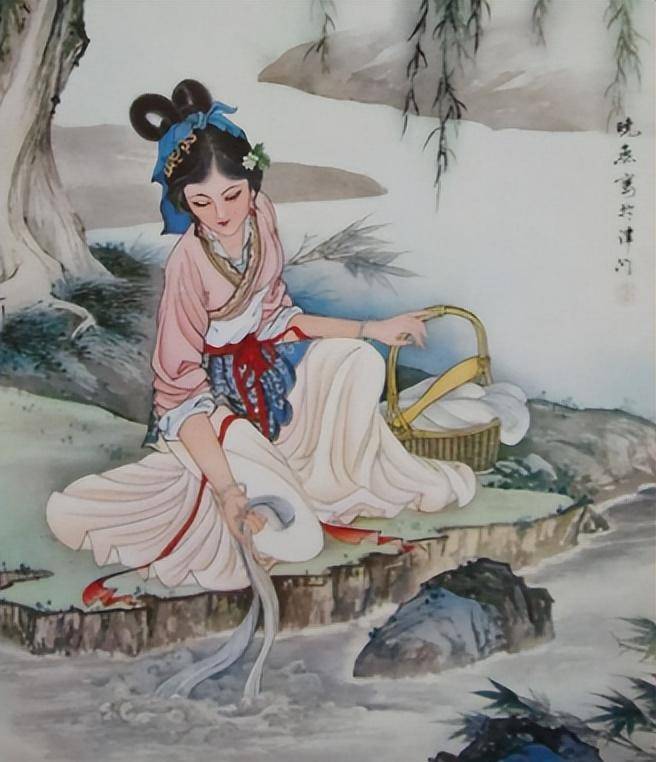 西施本名施夷光,生于春秋时期的越国苎萝村,相传她从小跟随母亲在江边