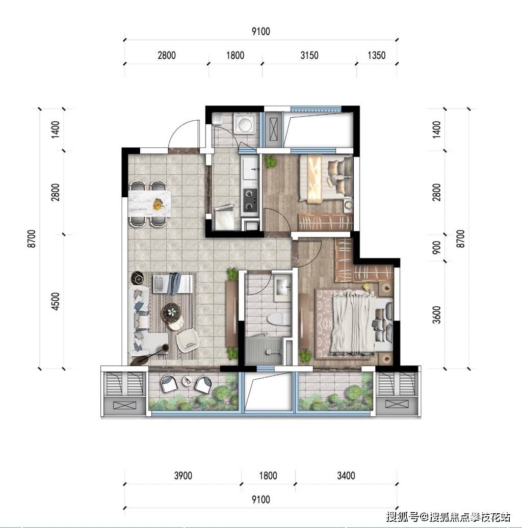 蓝绸带人才公寓户型图图片