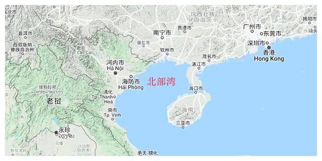 北部湾高清地图图片