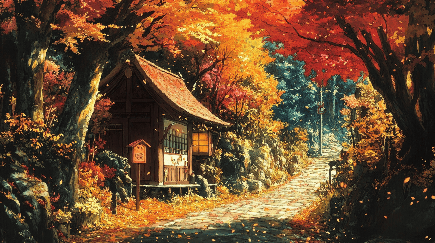 宫崎骏秋日漫画,风景美如画!