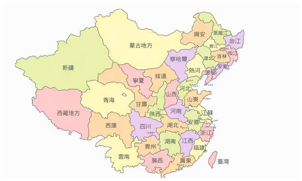 中国省份板块图片