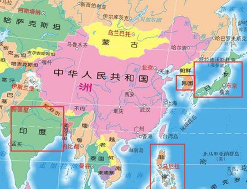 可放大的世界地图国家图片