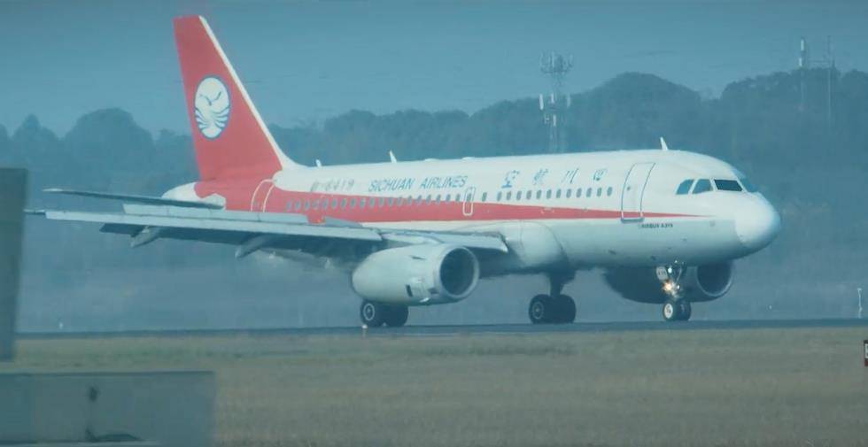 四川航空8633真实照片图片