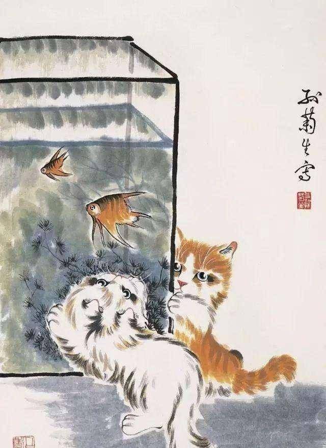 陕西猫王画作图片