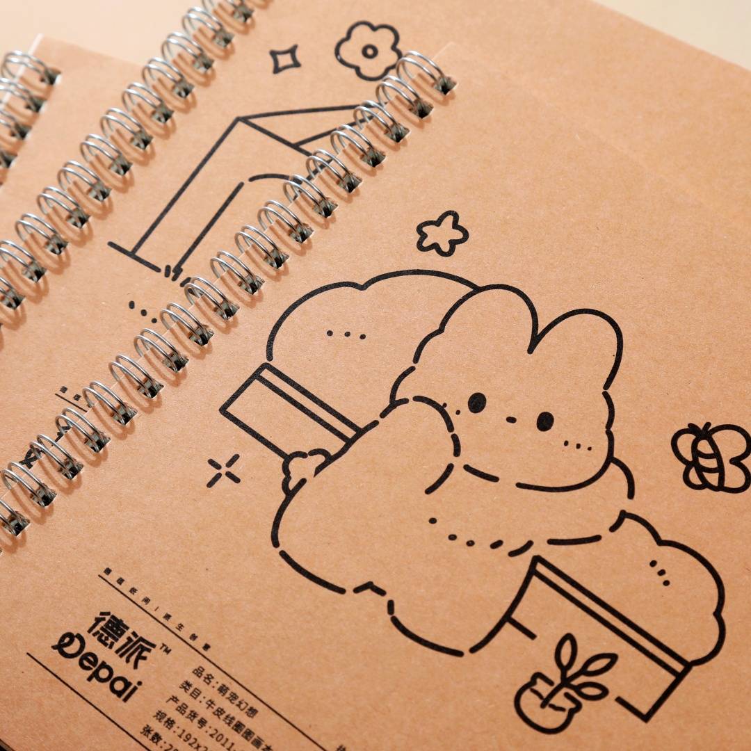 惊艳登场!a4 牛皮纸封面图画本