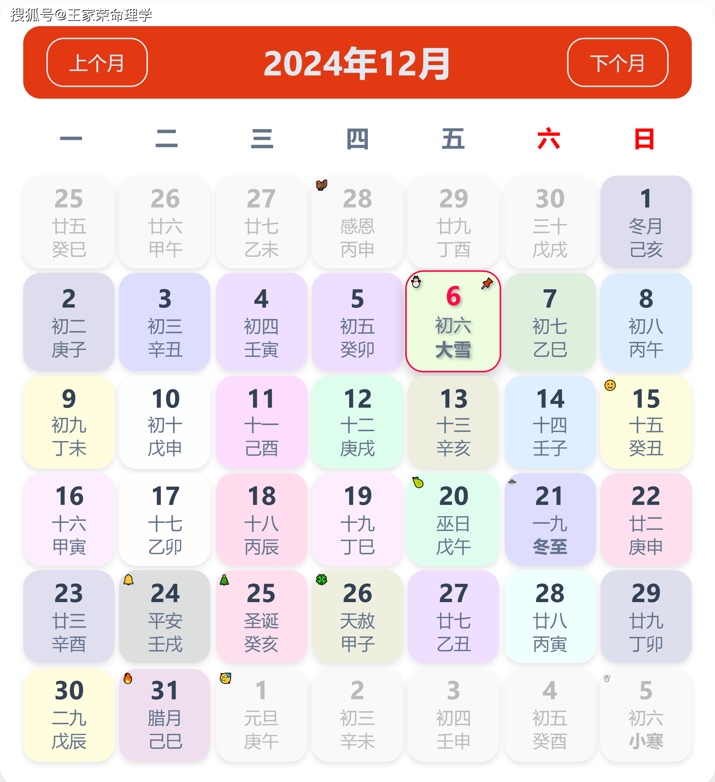 老黄历看日子生肖运势查询(2024年12月6日)