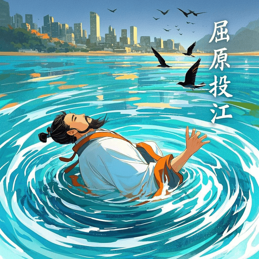 屈原投江:爱国诗人的悲愤与坚守