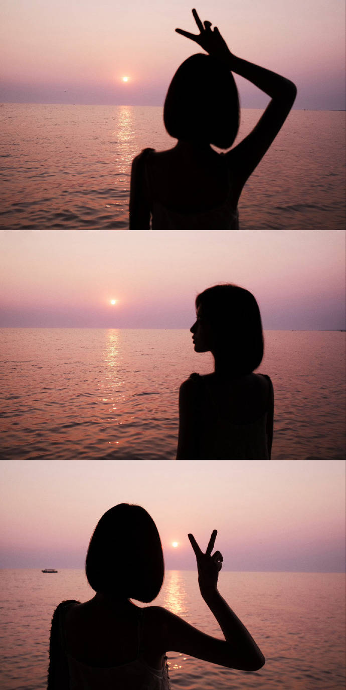 白色吊带清新优雅,夕阳下的背影美到窒息!