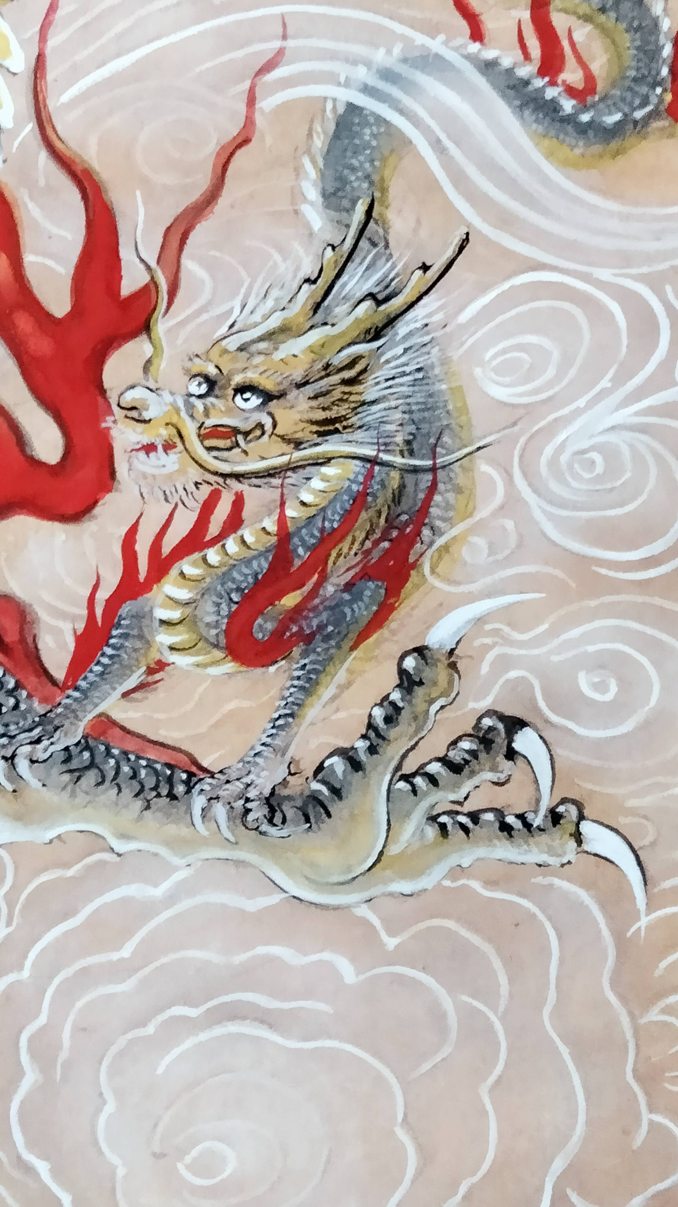 界画寒江---工笔仿古画《龙飞凤舞图》