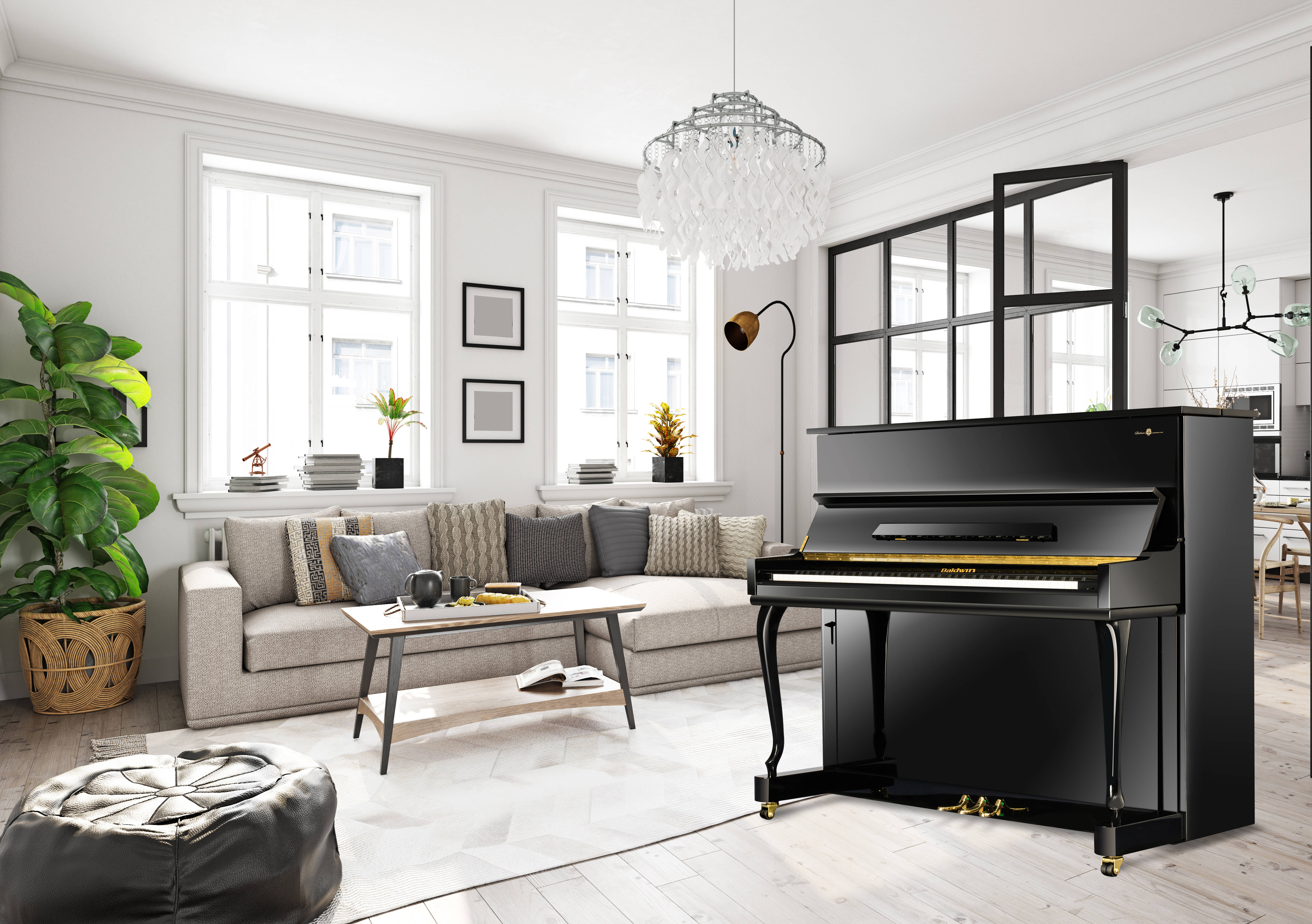 在客厅或书房一角摆放这样一架钢琴,可以通过简单的软