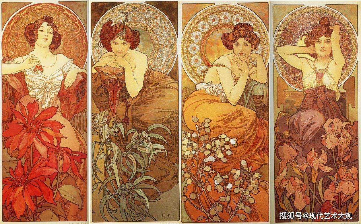 与此同时,一场装饰艺术的运动在欧美各国风靡开来,这就是"新艺术运动"