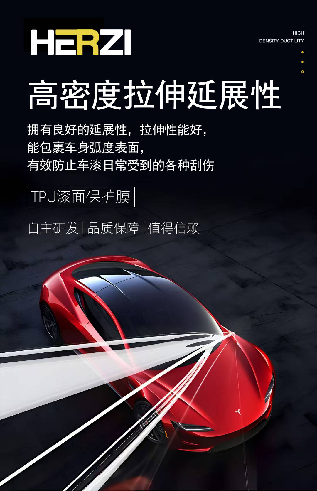 HERZI车衣革新登场！TPU基材+氟碳涂层，打造极致防护！
