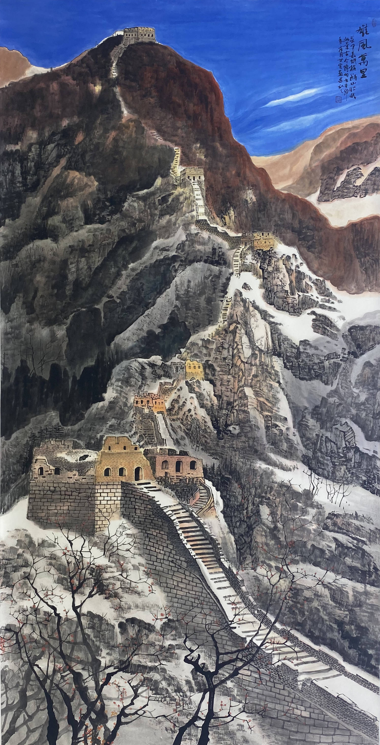 李世云作品《雄风万里》在山东艺术馆展览