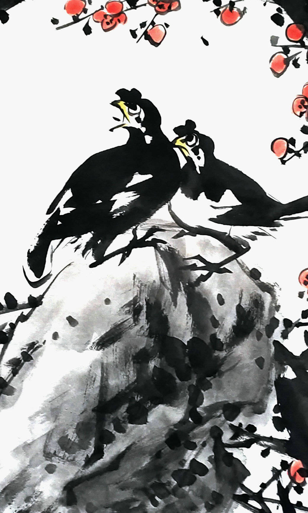 黄洪平作品《老树花放早》艺术赏析