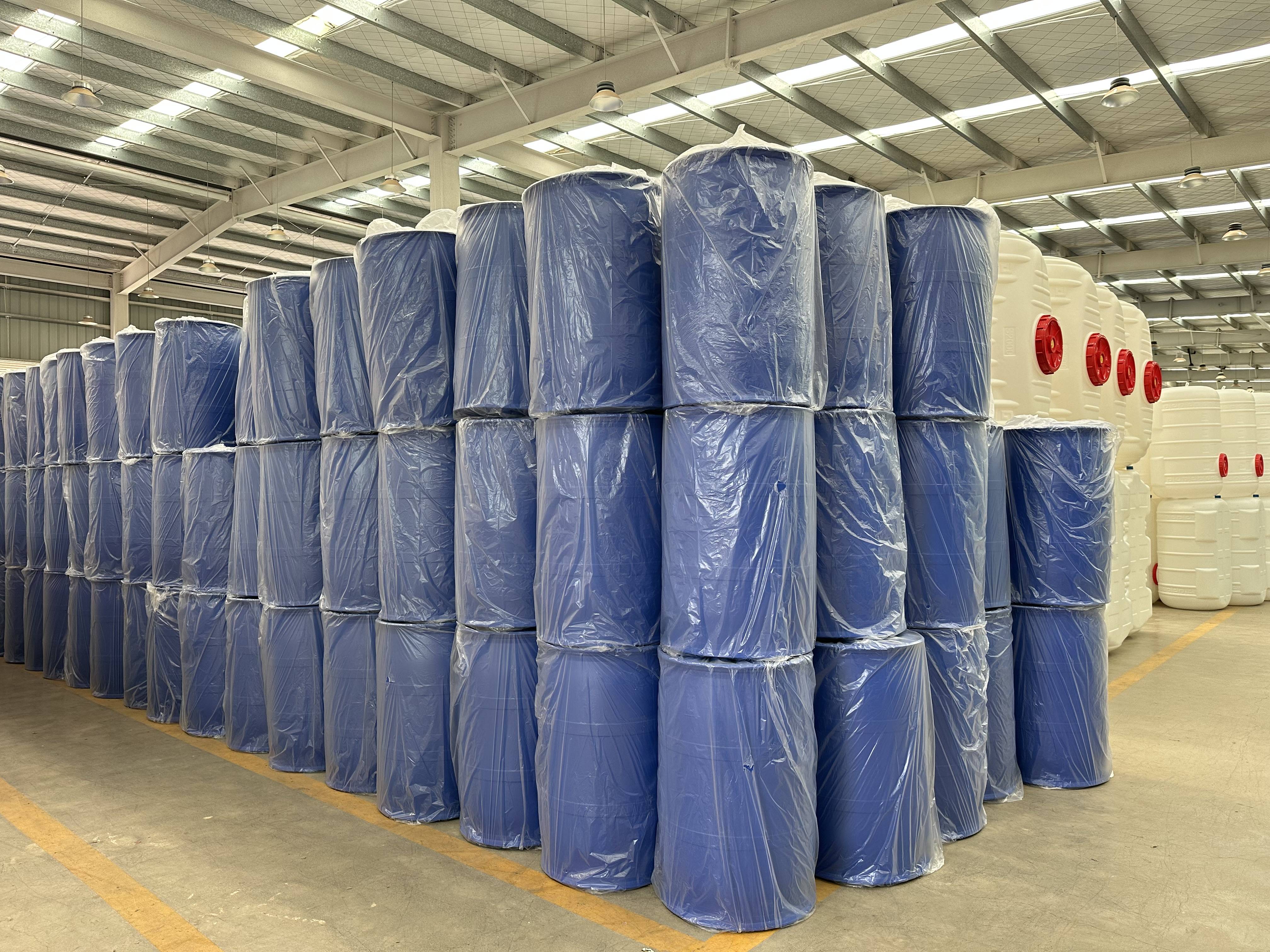 200L装柴油蓝桶双环化工桶昆明生产厂家-昆明智旺实业有限公司
