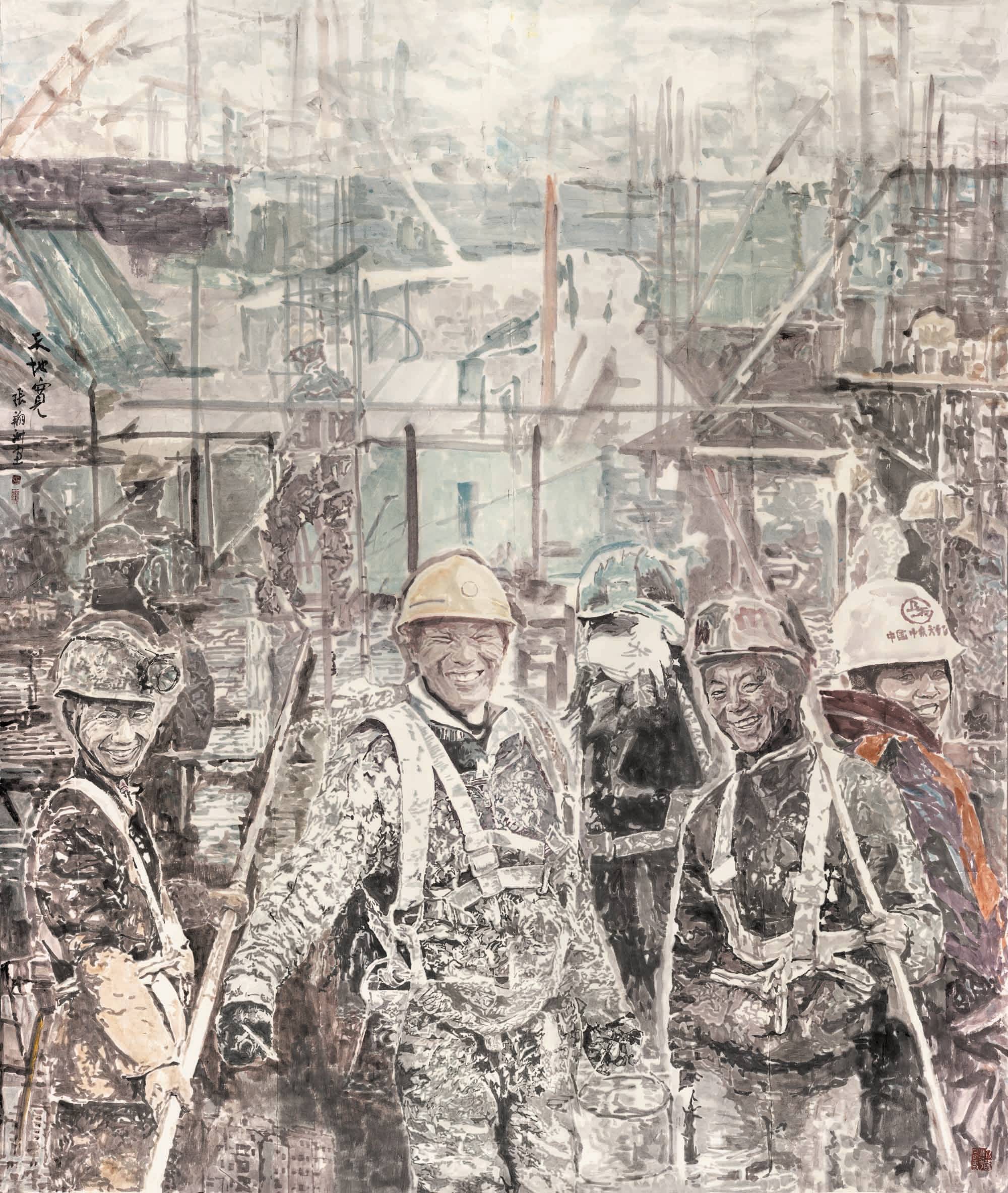 《天地宽》中,张翔洲将镜头对准工程建设者