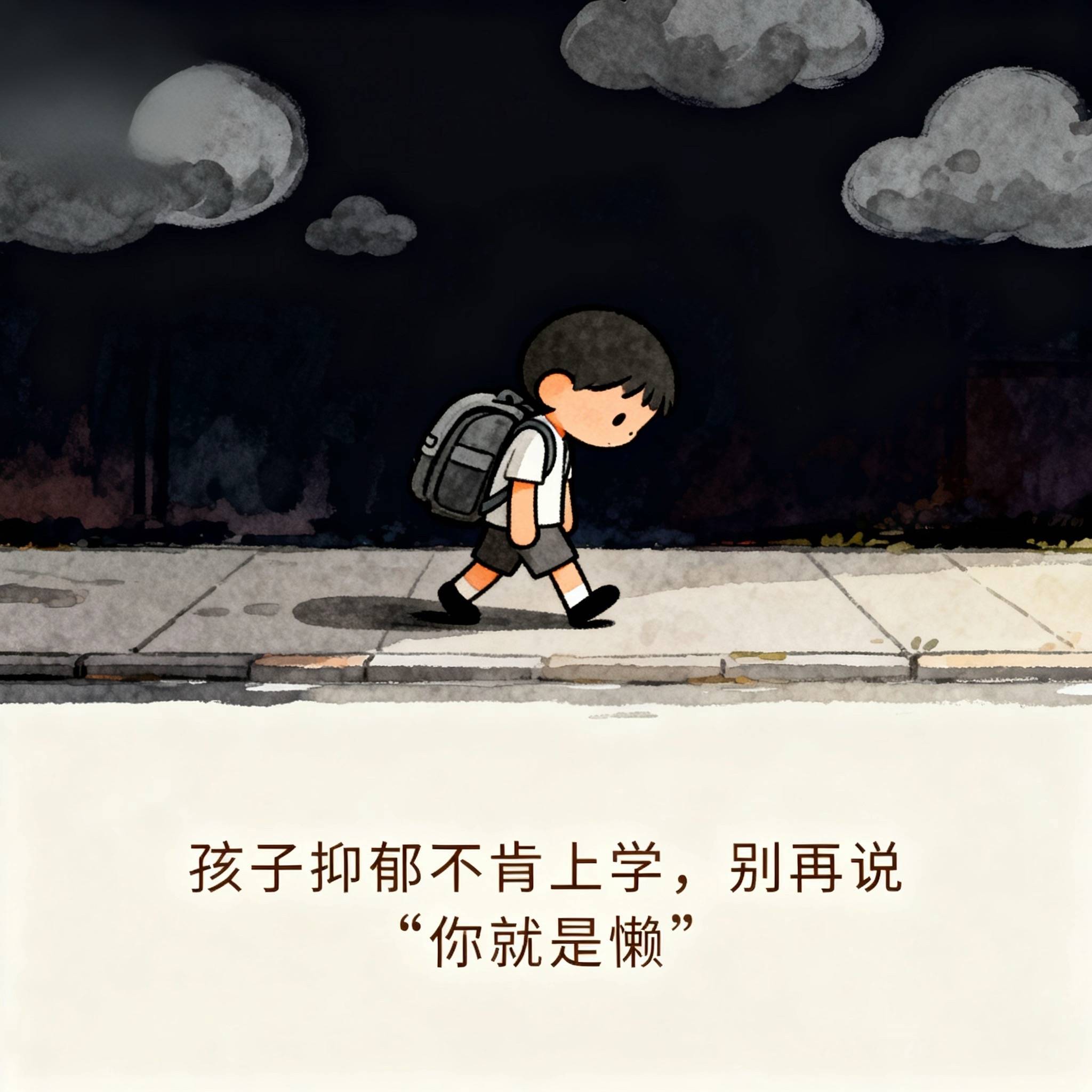 孩子抑郁不肯上学,别再说 "你就是懒"