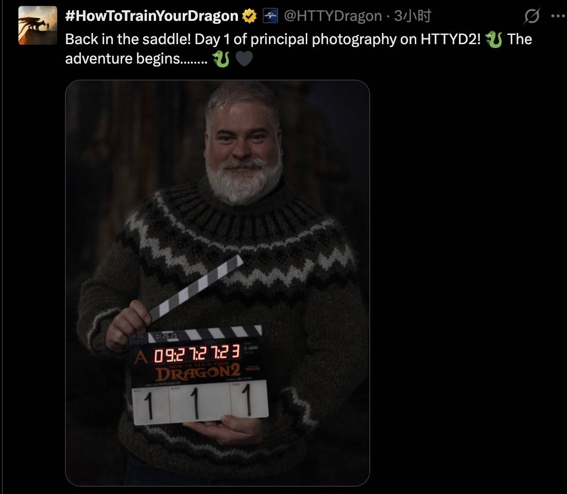 《驯龙高手》真人电影《新·驯龙高手》的第二部宣布开拍 已定档2027年6月11日北美上映