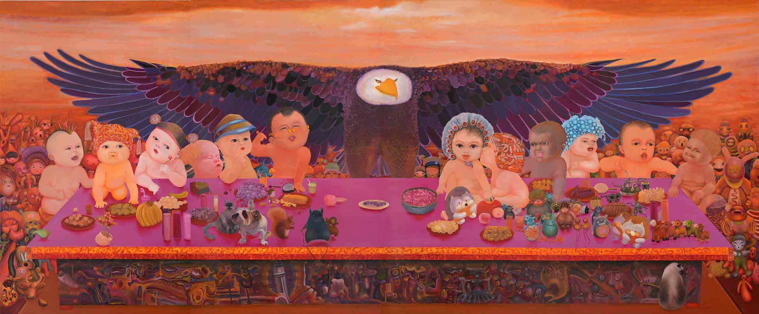 最后的晚餐（盛宴） 250x600cm 布面油画 2016.jpg