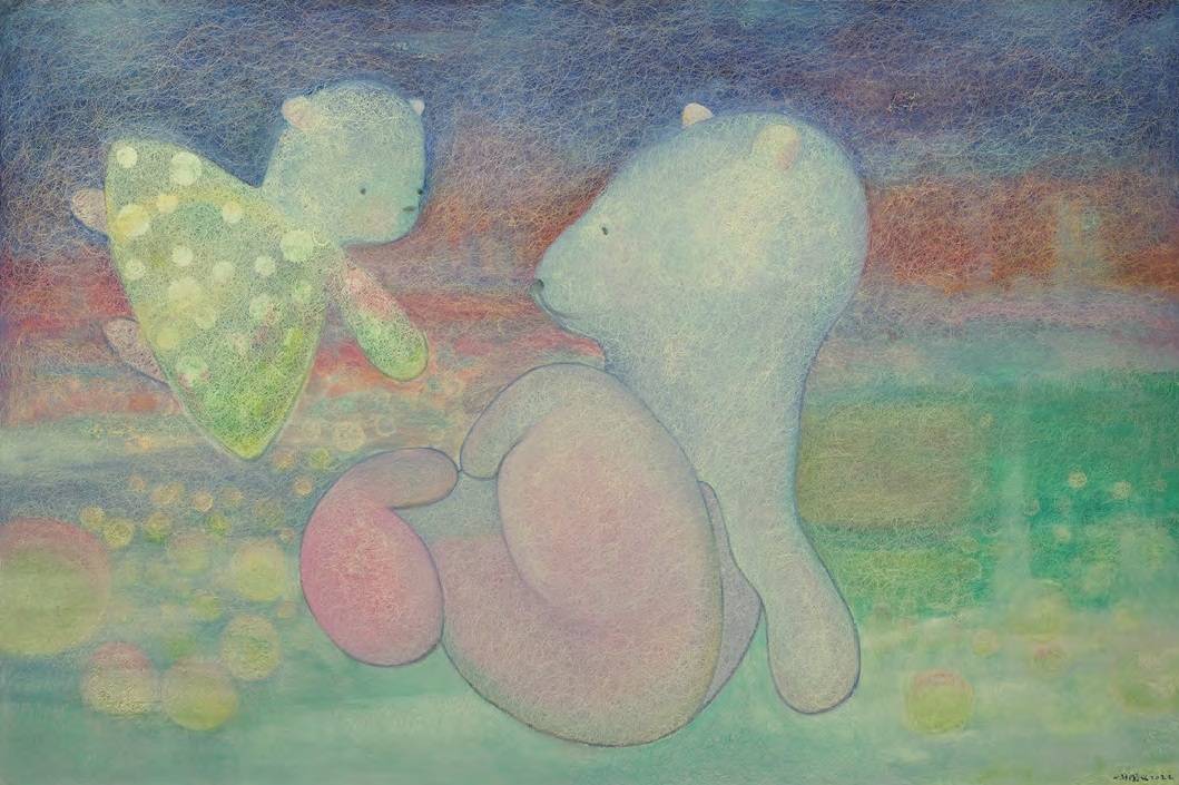 《逗雪》2022 油画120x180cm.jpg