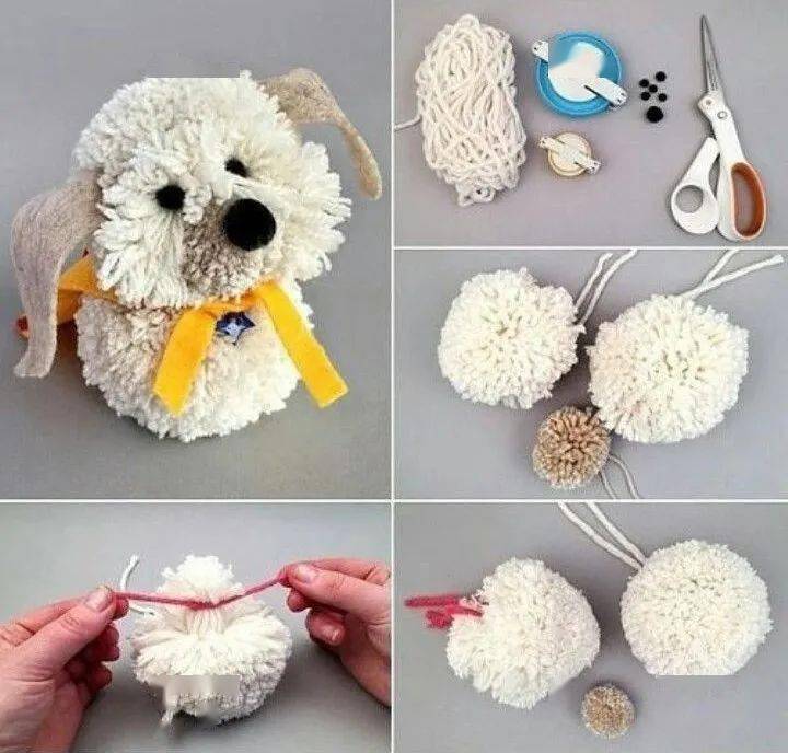 不用织不用钩,把线绕在纸板上几十圈,竟成了萌翻了的小狗,太让人喜欢