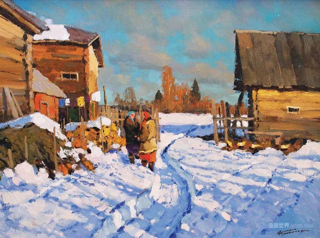 【中国写生】俄罗斯冬季风景画大师,亚历山大·克雷默作品_艺术_列宾