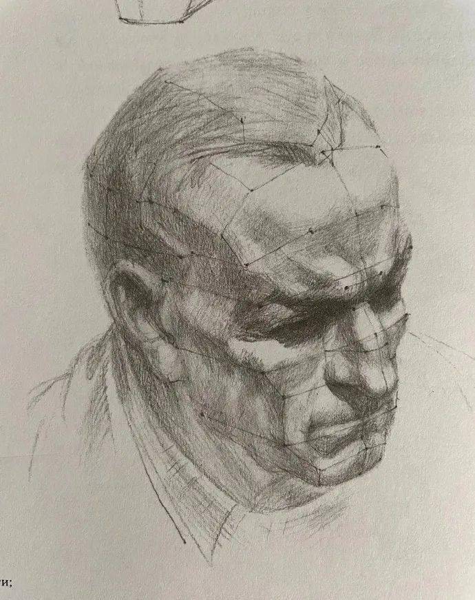 俄罗斯素描 | 头部结构体块解析_smdsart_声明_网络