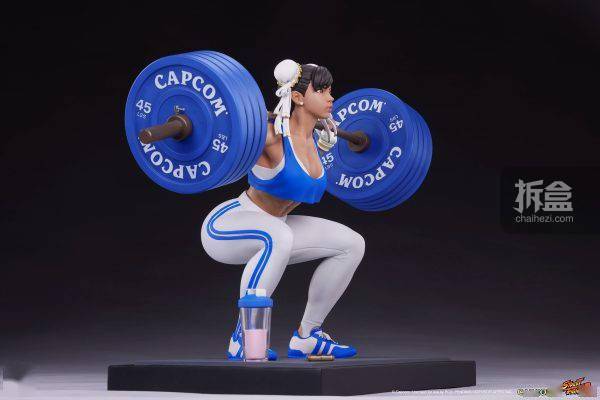 sideshow x pcs 街头霸王 春丽 举重 1/4街游艺术雕像_官方_产品_cm