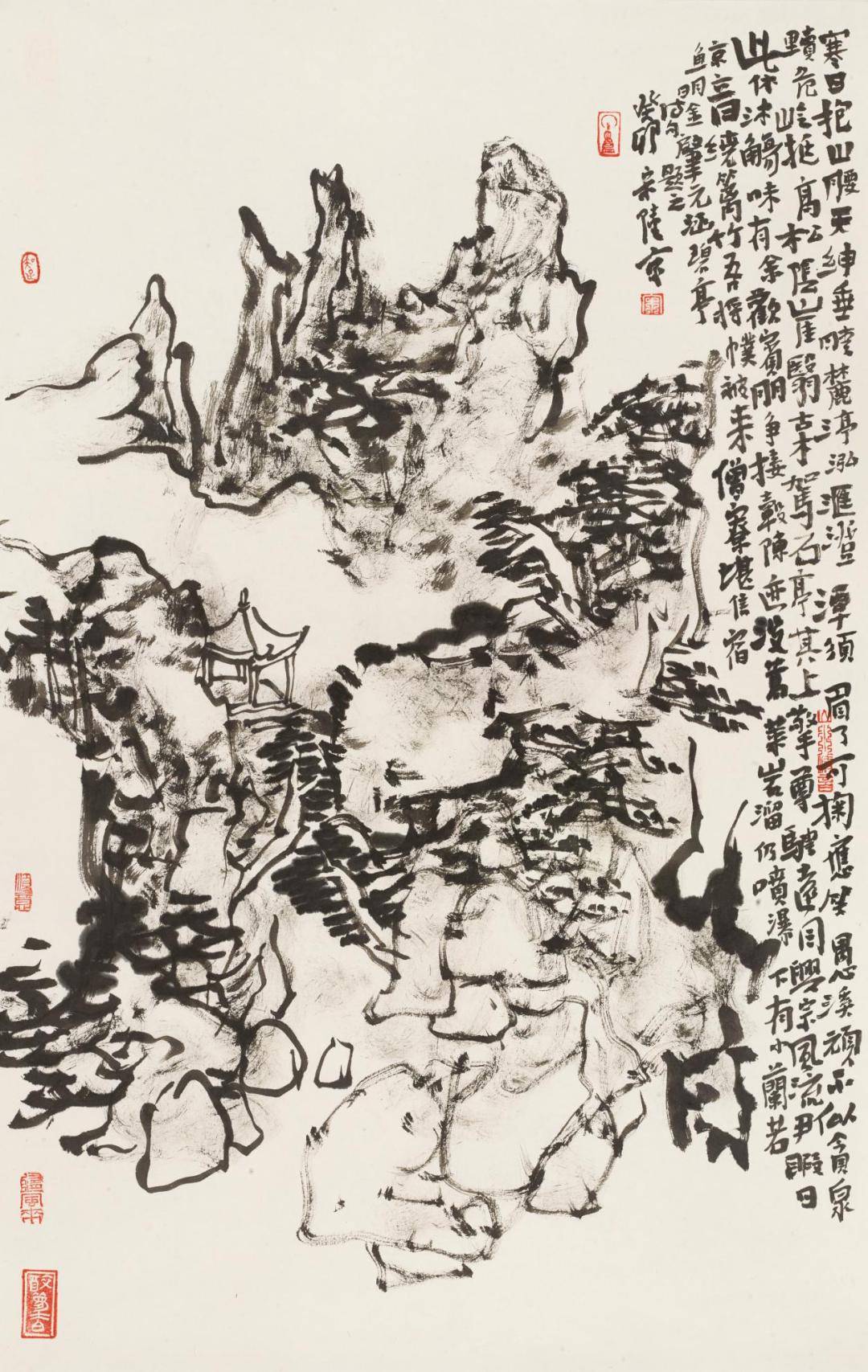 秀》△ 范治斌《涵碧亭》△ 林海钟《涵碧亭》△ 金心明《涵碧亭》