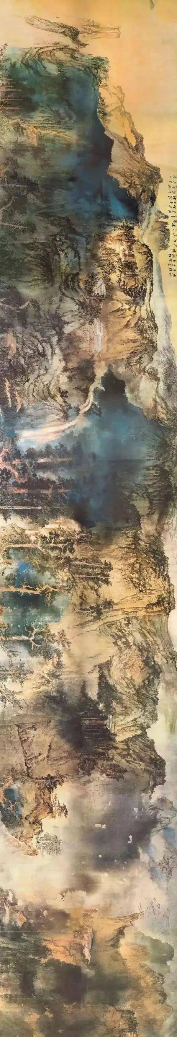 《庐山图》 图源:大千的世界这幅《庐山图》是张大千的绝笔之作,这