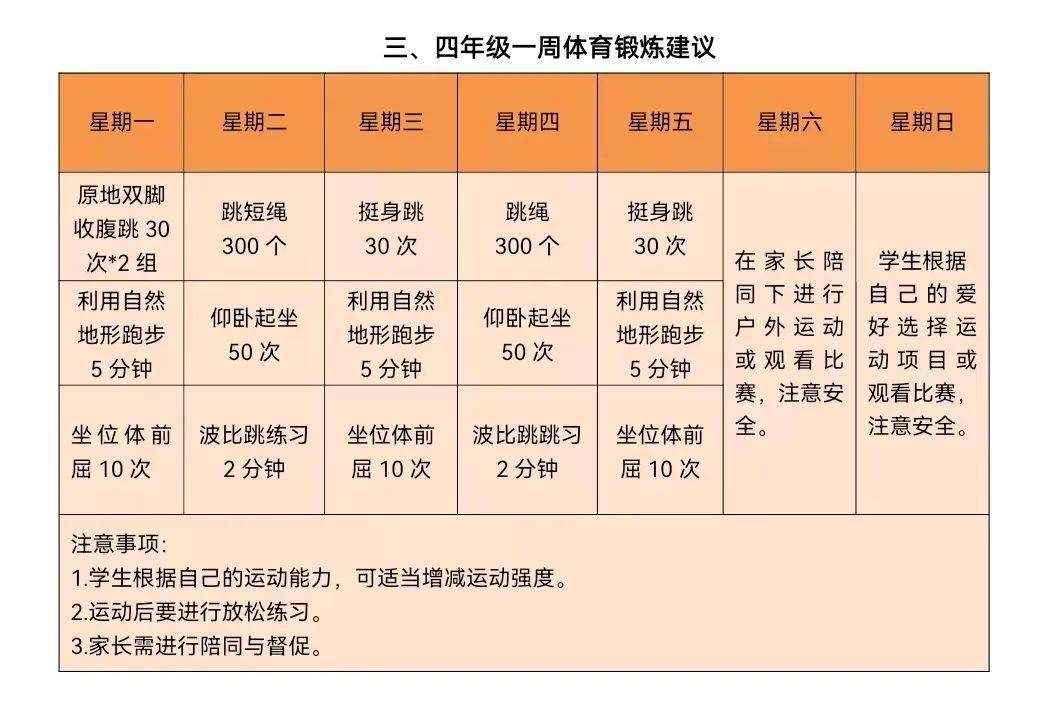 小学生个人运动规划图片