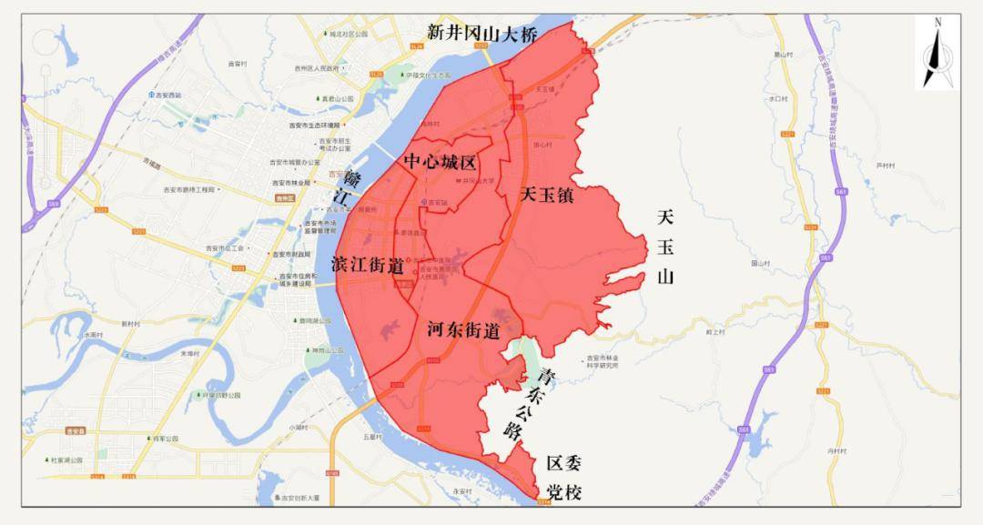 吉州区,青原区,井冈山经开区关于禁止燃放烟花爆竹的通告_北至_西至