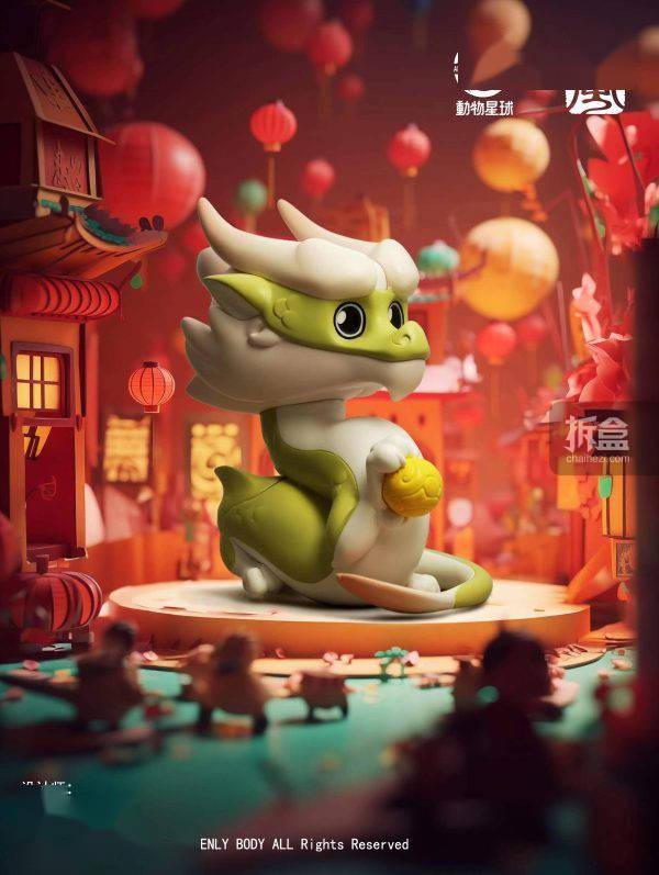 动物星球 西风 2024年龙年 揪揪龙 新年q版可爱gk摆件手办_官方_产品