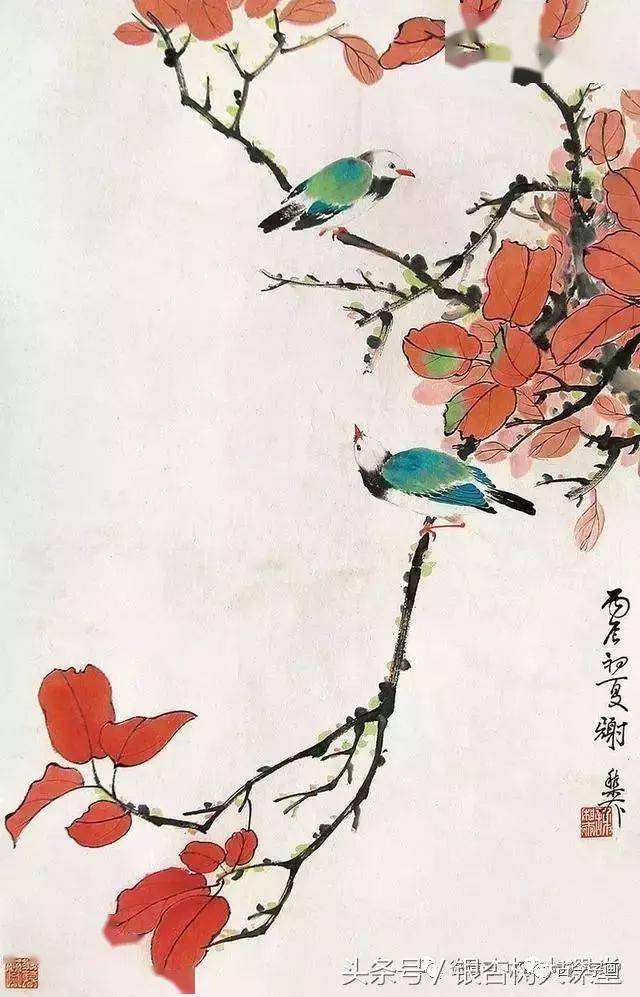 草长莺飞二月天,拂堤杨柳醉春烟:国画大师谢稚柳花鸟画欣赏!