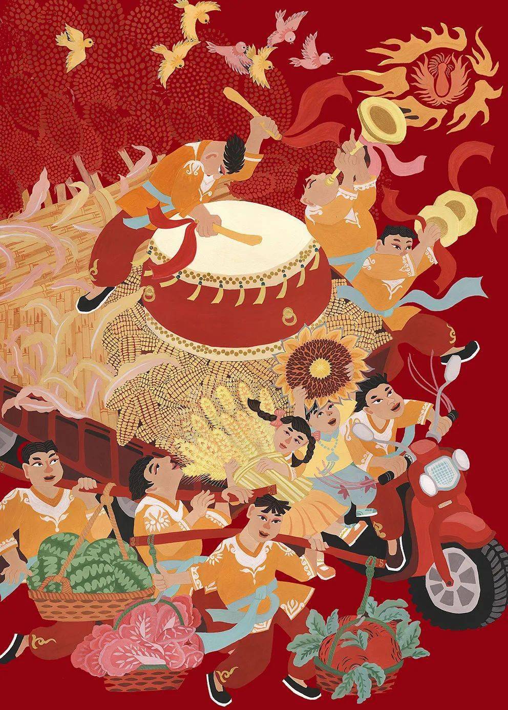 60cm山东渔港泊舟刘争艳105cm × 75cm广东香火龙舞庆盛世潘奇144cm