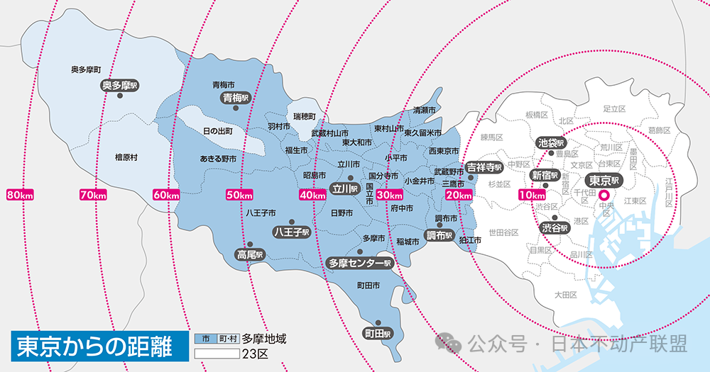 东京多摩地区地图图片