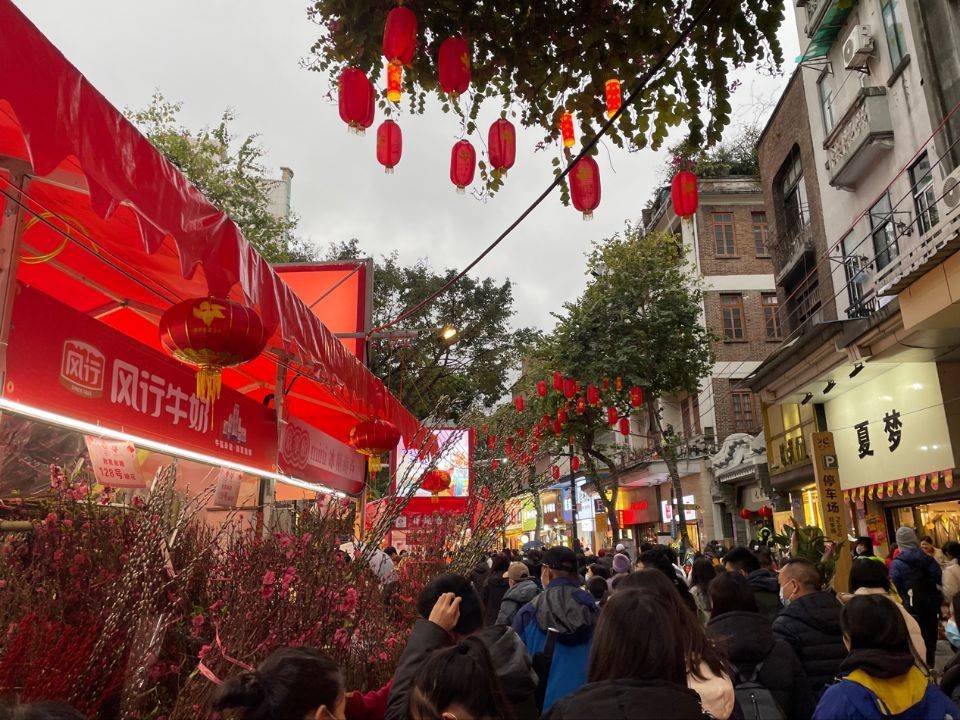 夜游广州迎春花市:"过年了,好意头很重要"|春节策划_桃花_销售_梁生