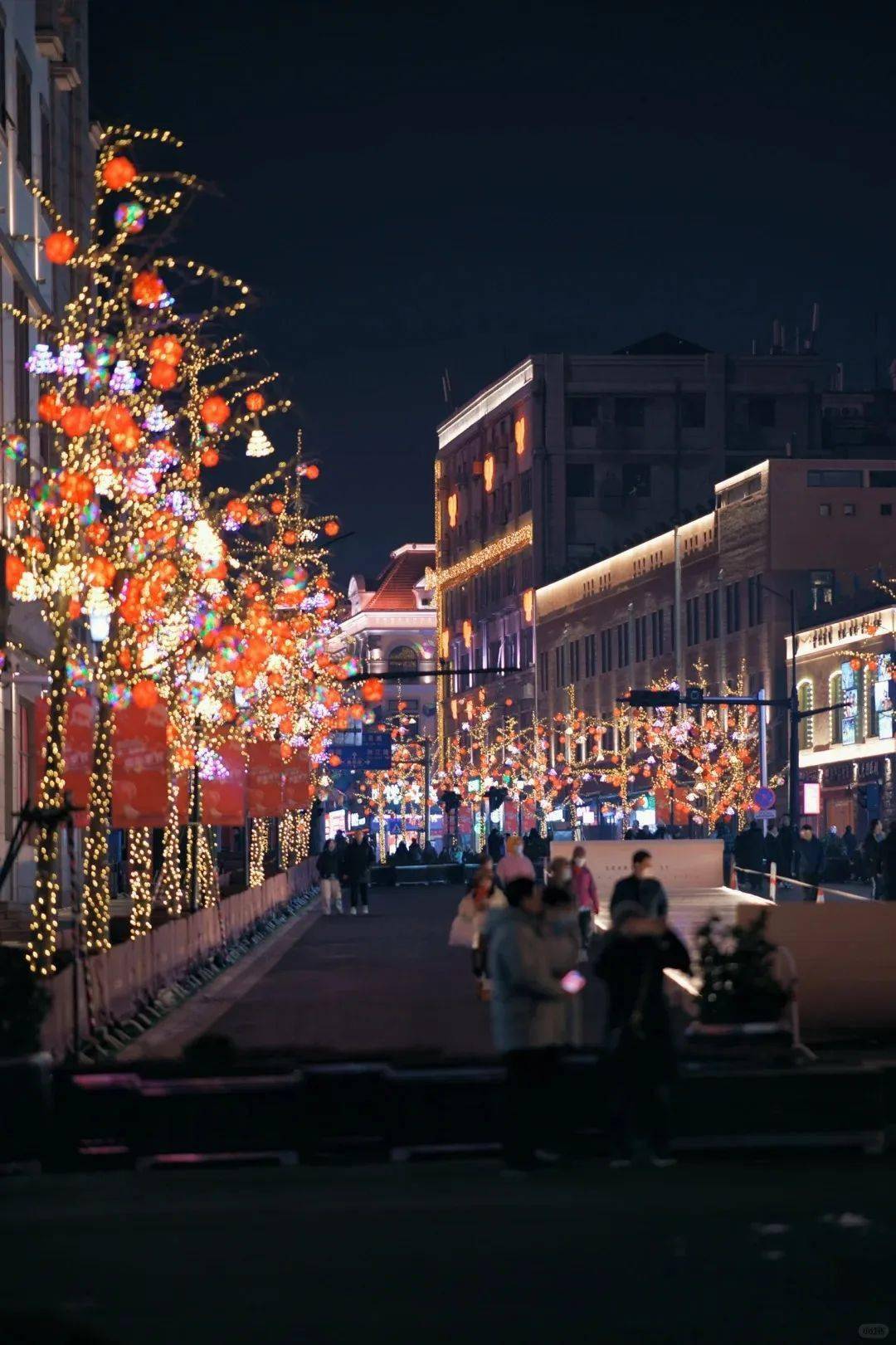 青岛香港中路夜景图片