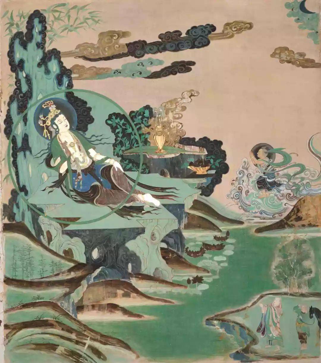 61幅高山笔下的敦煌石窟壁画_尺寸_年份_菩萨